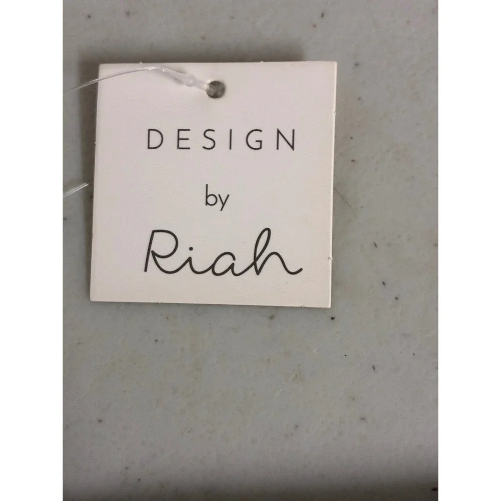Design by Riah Handmade Buffalo Plaid Canvas Pouch‎ Black White Zipper Bag new